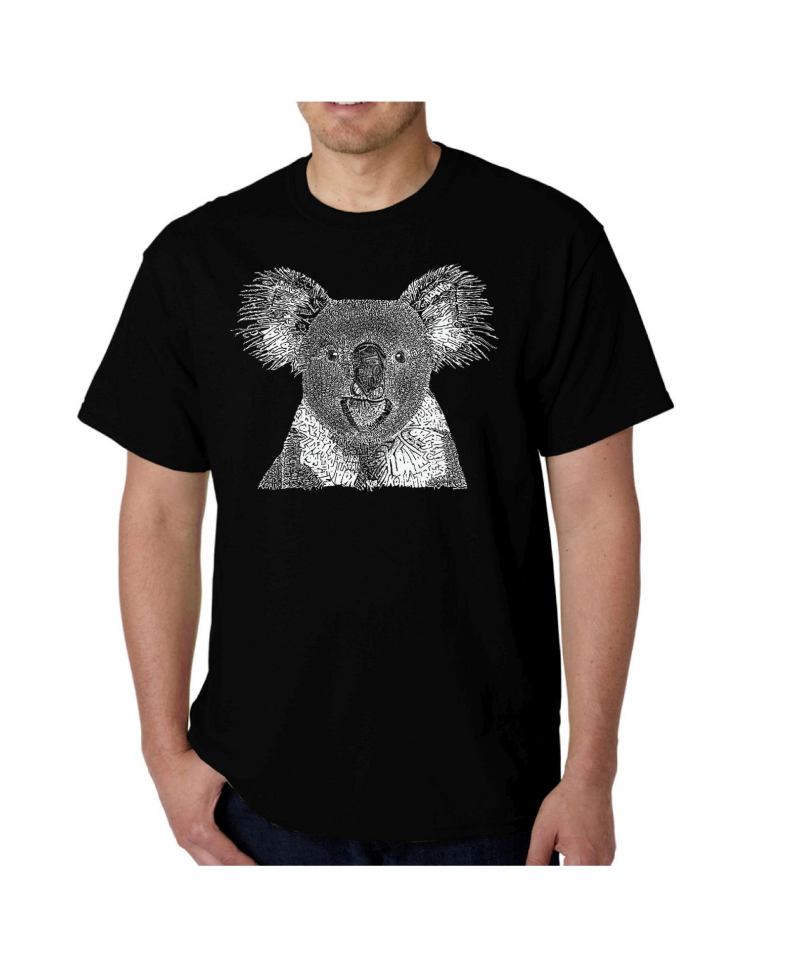 LA Pop Art Men's Word Art - Koala T-Shirt