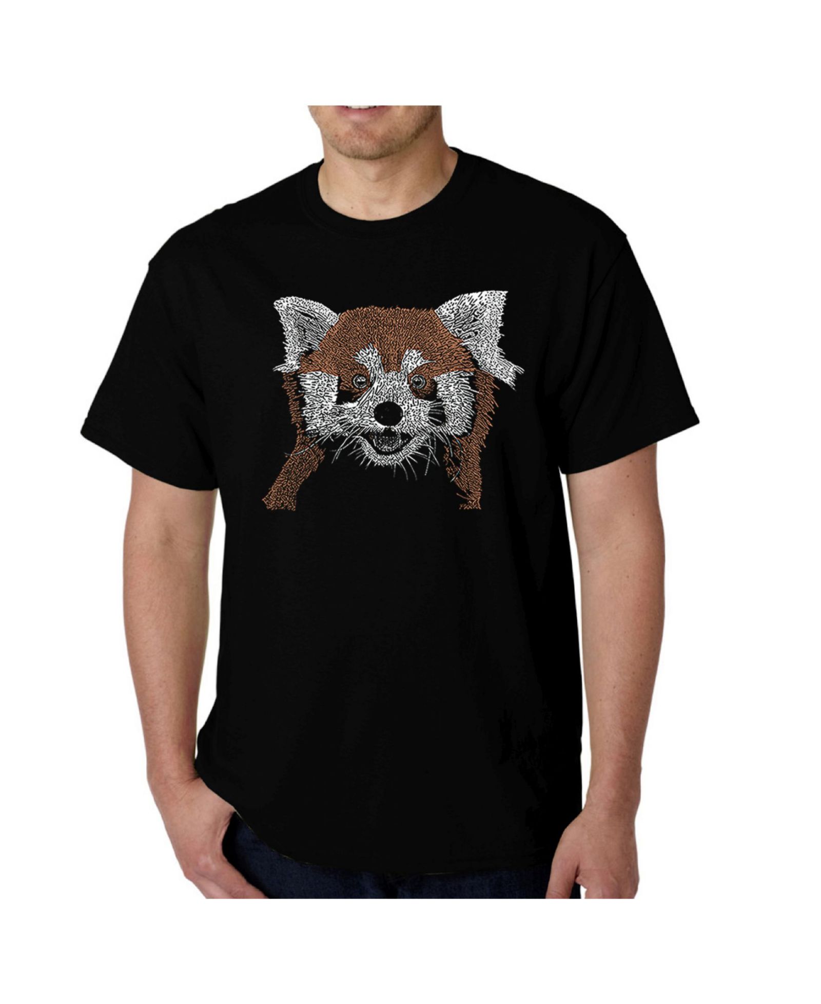 LA Pop Art Men's Word Art - Panda T-Shirt