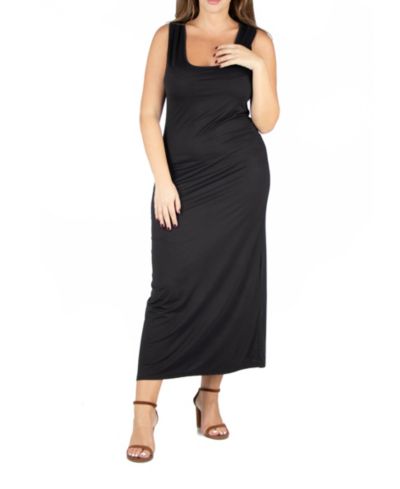 24seven Comfort Apparel Plus Size Racerback Maxi Dress