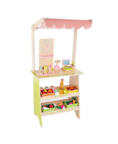 Деревянный игровой набор Trademark Global Fresh Market Selling Stand, 31 предмет, для детей от 3 лет