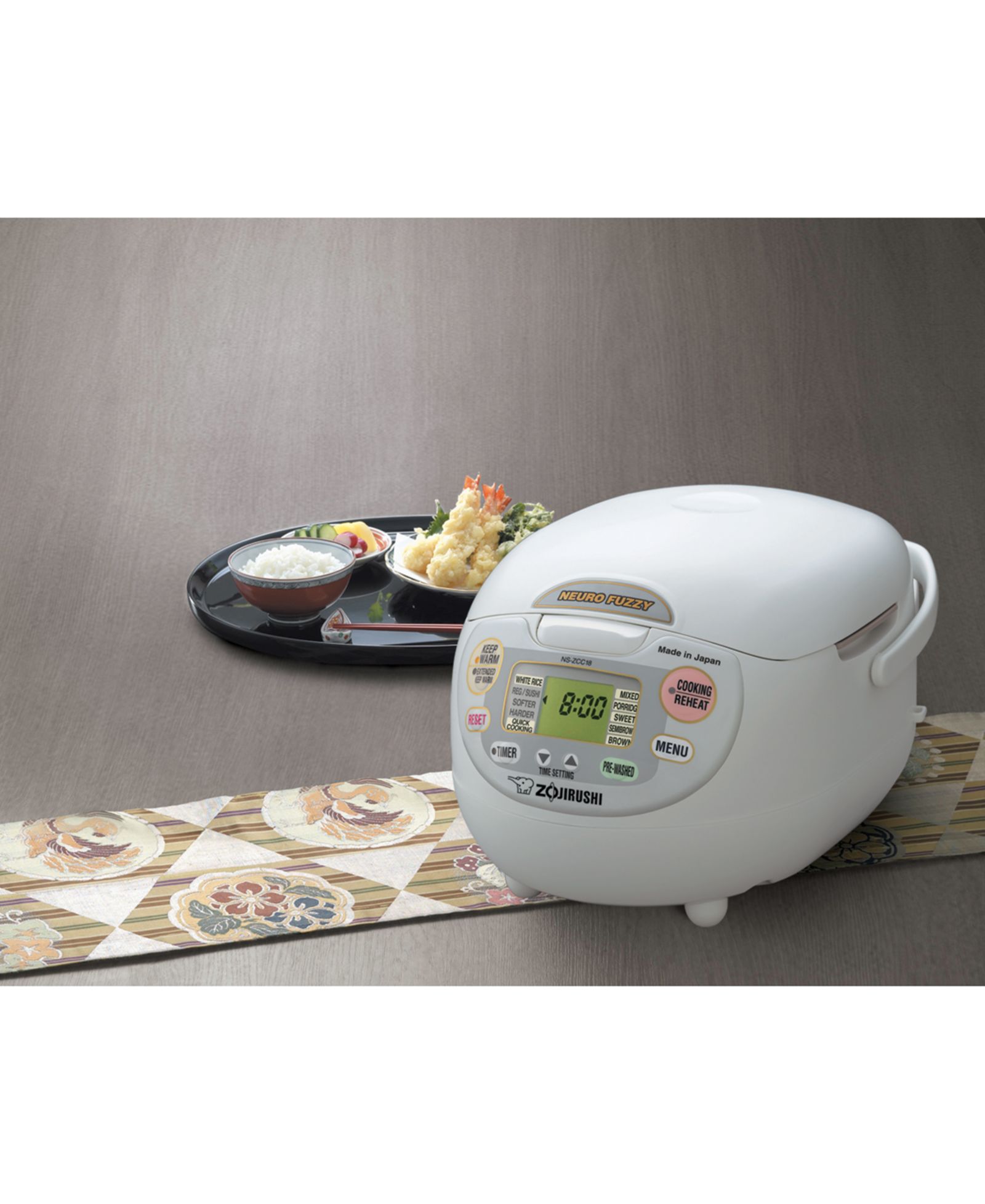Рисоварка и подогреватель Zojirushi NS-ZCC18WZ, 10 чаш, Advanced Neuro Fuzzy