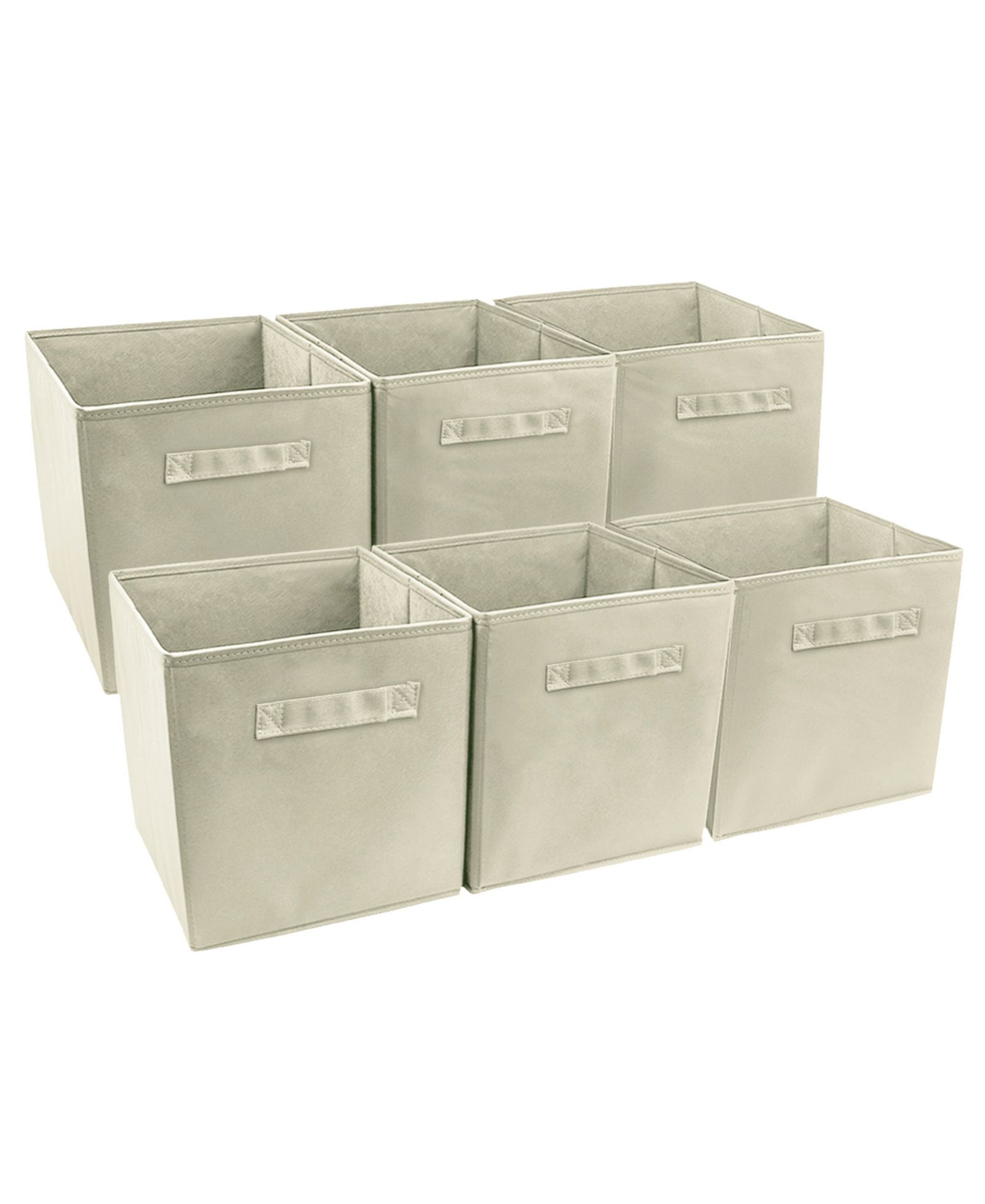 Sorbus 11 Inch 6 Pack Foldable Fabric Storage Cube Bins with Handles - for Organizing Pantry, Closet, Nursery, Playroom, and More