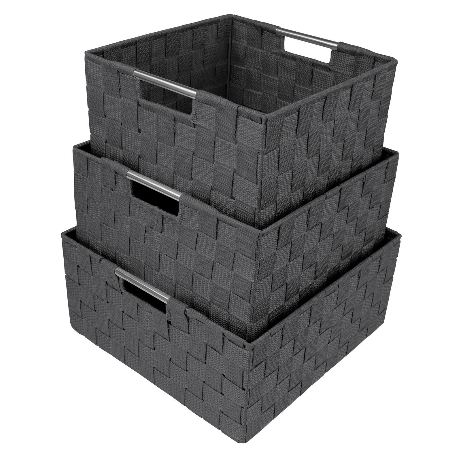 Набор из 3 плетеных корзин-органайзеров Sorbus Stackable Woven