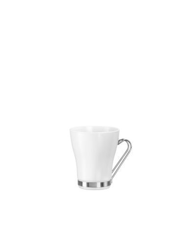 Bormioli Rocco OSLO Espresso 3.5 oz. Opal glass with Stainless Steel Handle Set of 4
