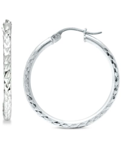 Серьги-кольца Giani Bernini Small Twist из стерлингового серебра 20mm