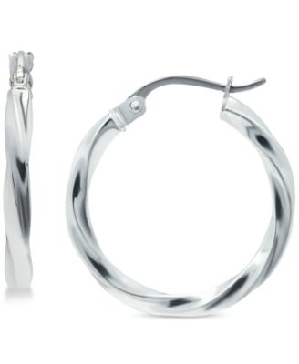 Серьги-кольца Giani Bernini Twist из стерлингового серебра