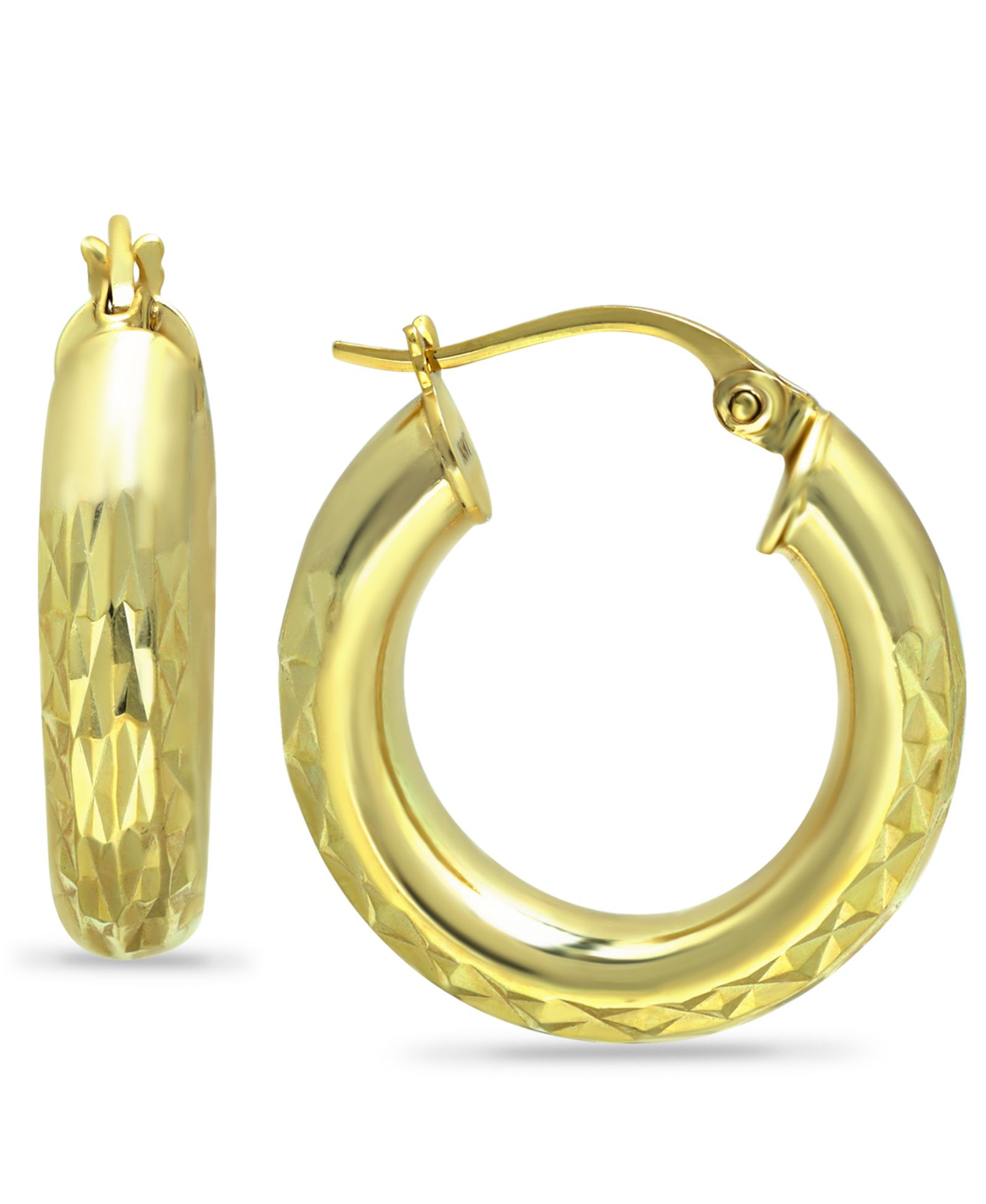 Серьги-кольца Giani Bernini Medium Hoop in 18k Gold-Plated Sterling Silver