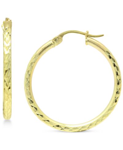 Giani Bernini маленькие серьги-кольца из стерлингового серебра с напылением 18k Gold, 1"