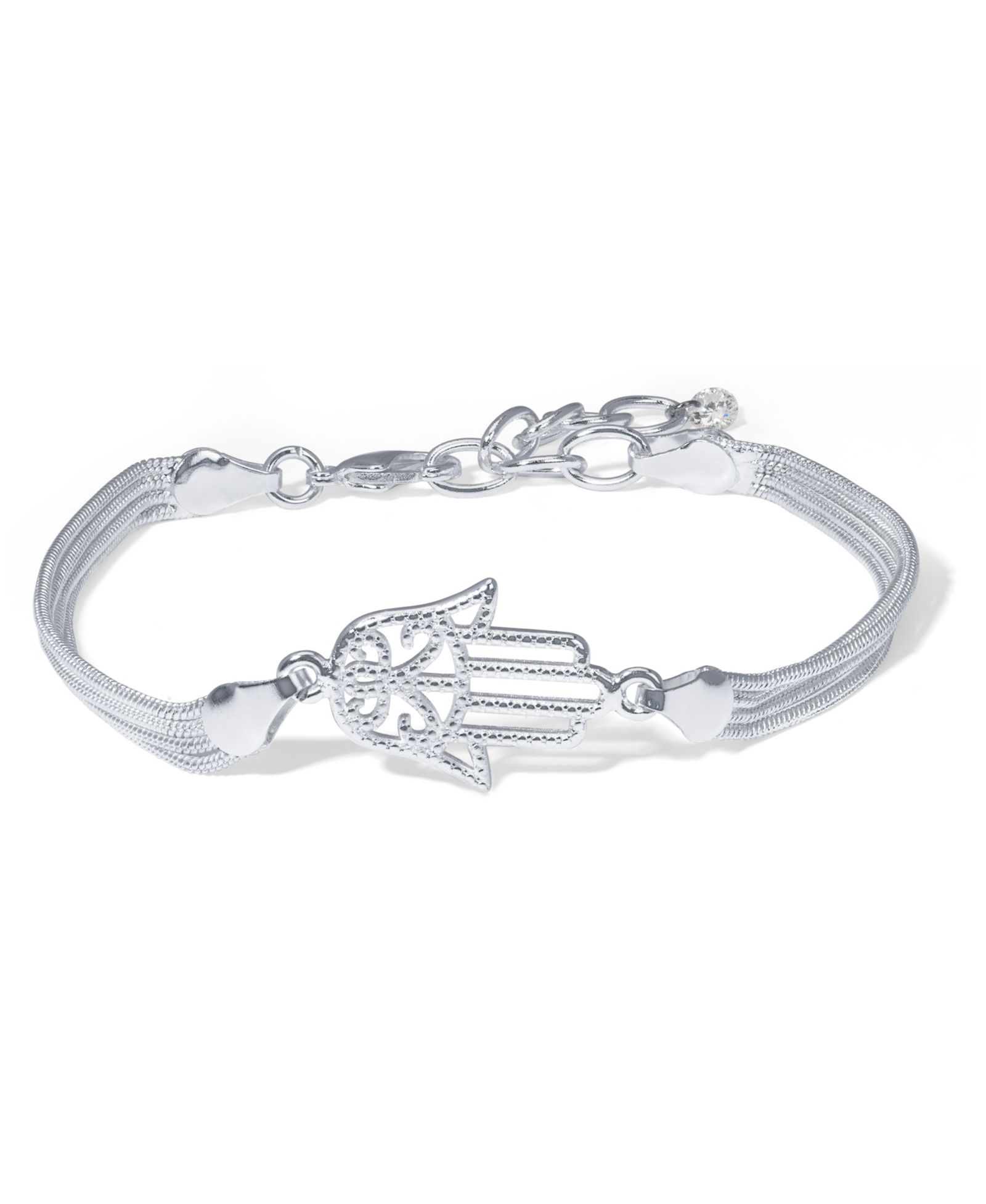 Браслет Hamsa Hand Silver Plate