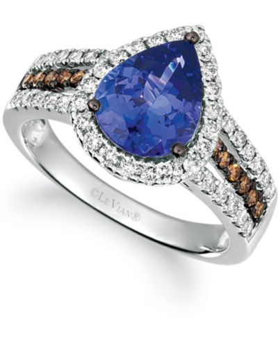 Кольцо Le Vian Blueberry Tanzanite & Diamond в 14k White Gold