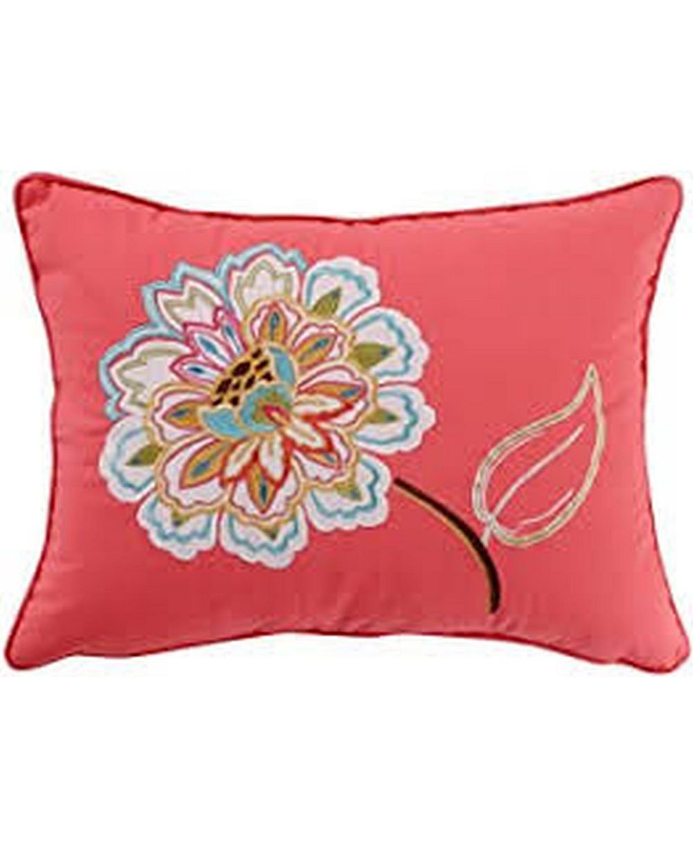 Levtex Декоративная подушка Sophia Applique Flower Embroidered, 14" x 18"