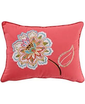 Levtex Декоративная подушка Sophia Applique Flower Embroidered, 14" x 18"