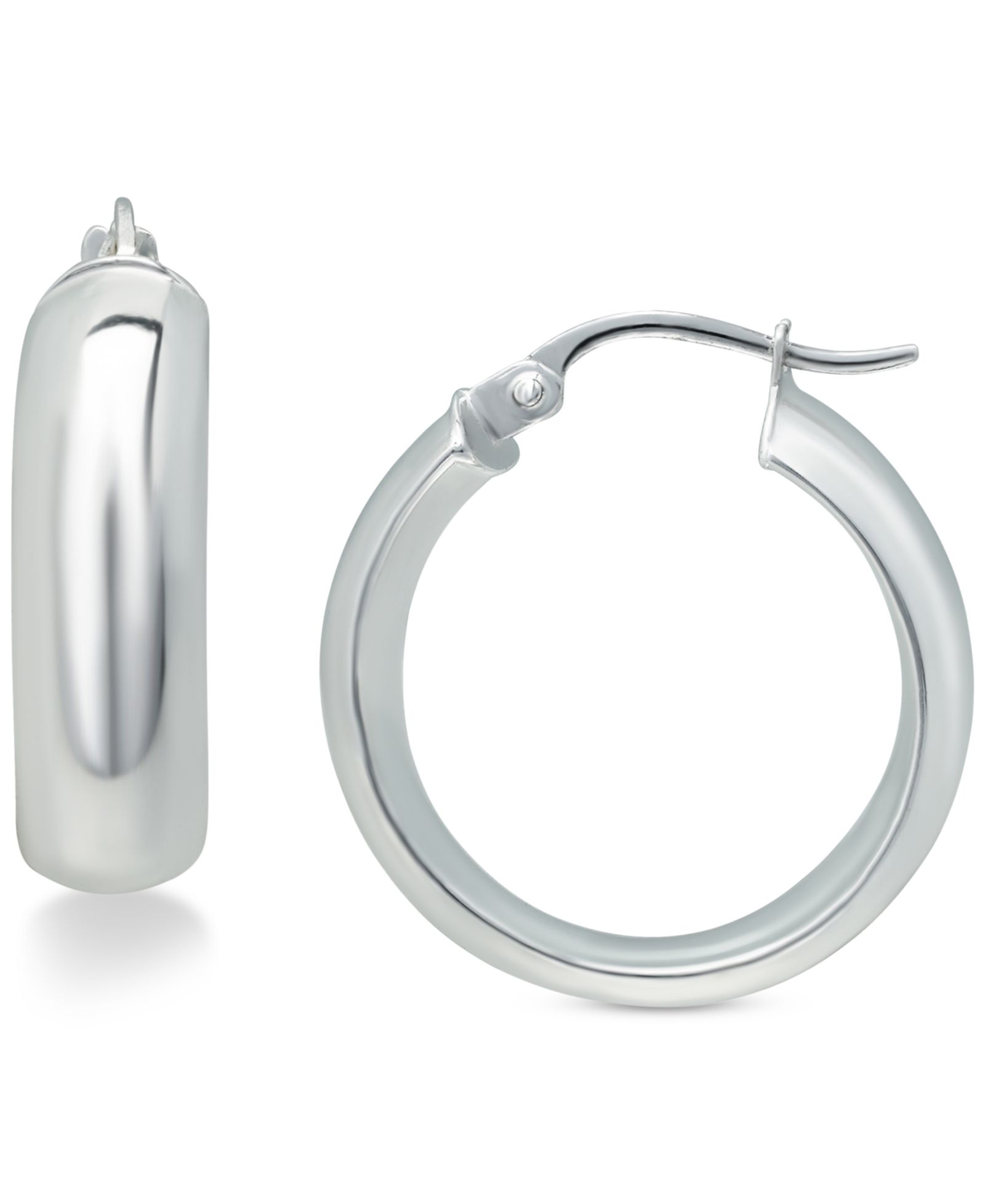 Серьги-кольца Giani Bernini Small Chunky Sterling Silver, 3/4"
