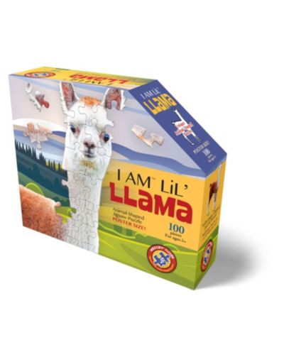 Пазл Masterpieces Puzzles I Am Lil' Llama в форме животного, обучающий, 100 деталей, возраст 5+