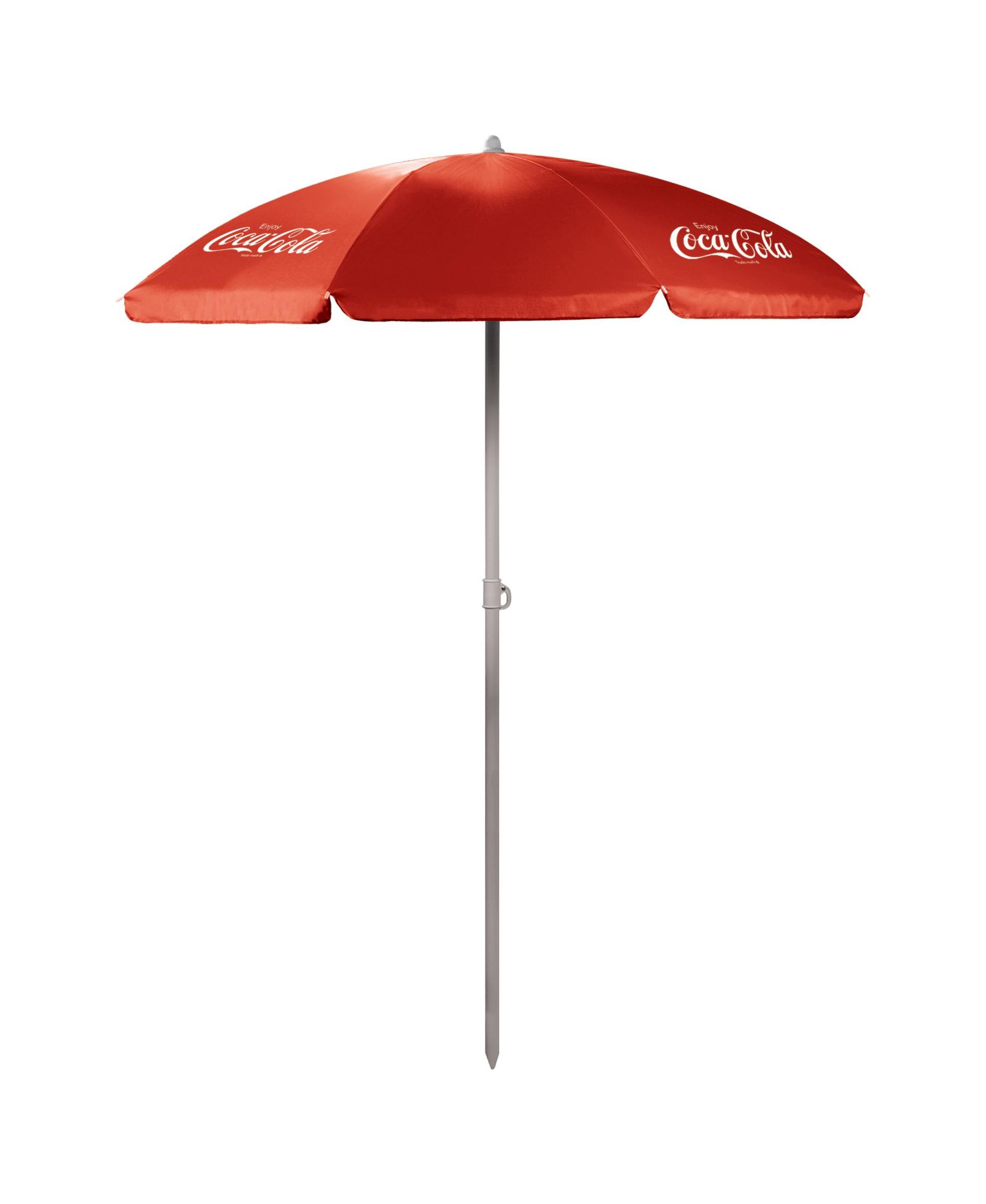 Oniva® by Picnic Time Coca-Cola 5.5 Ft. Portable Beach Umbrella