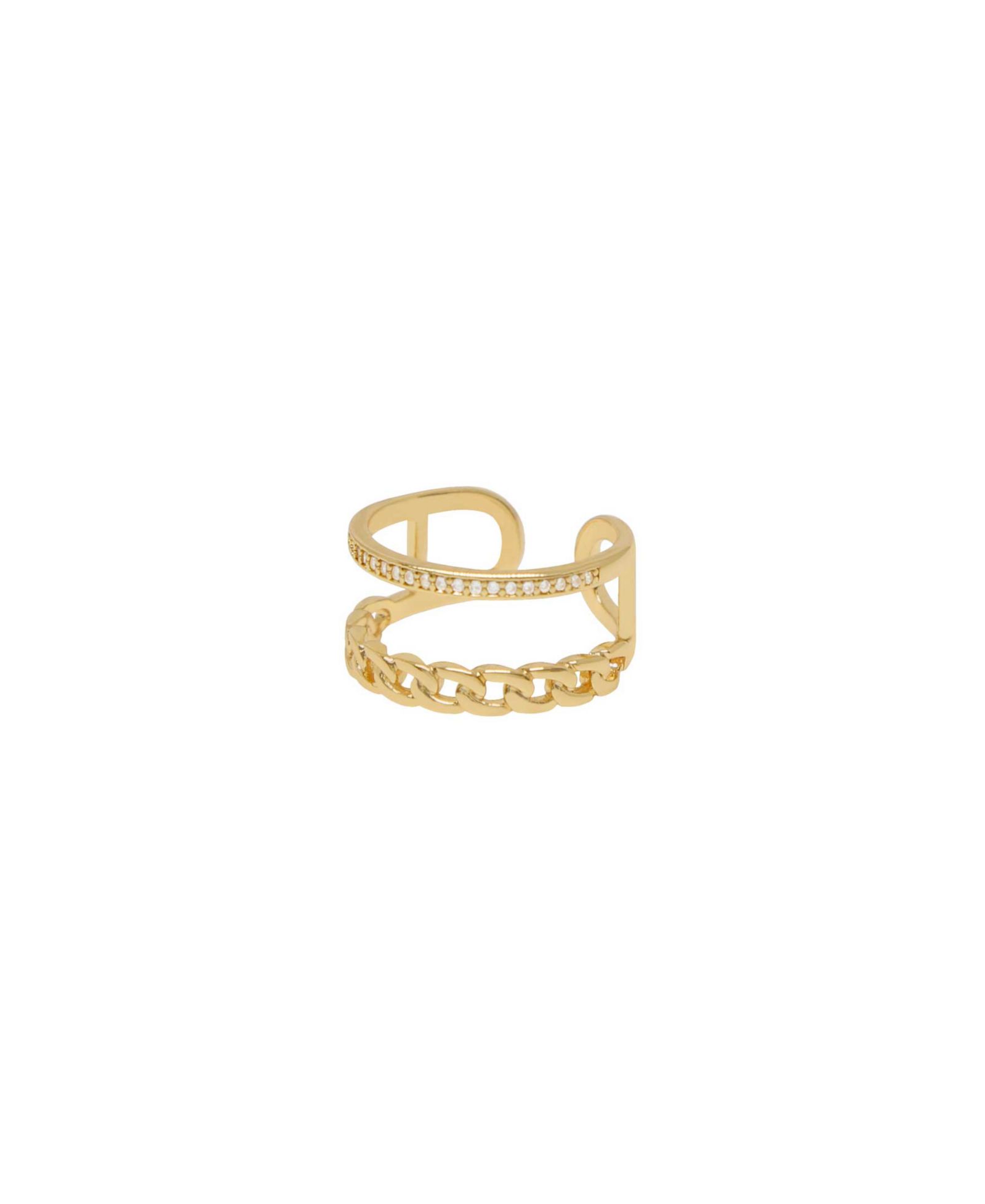 Кольцо ETTIKA Wanderer Crystal and Gold - Tone