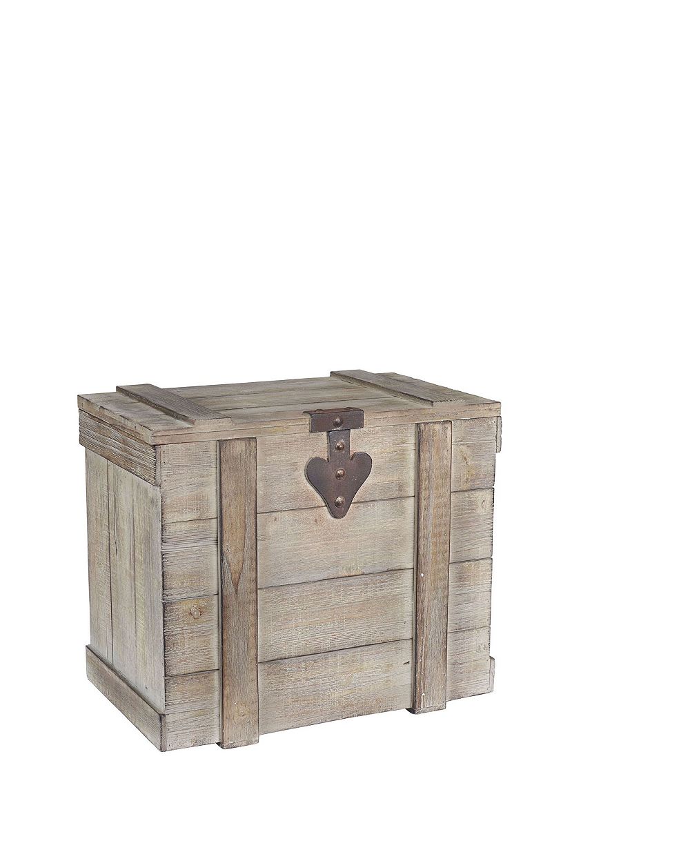 Household Essentials Antiqued Decorative Trunk, Medium, Chinese Fir Panel and MDF