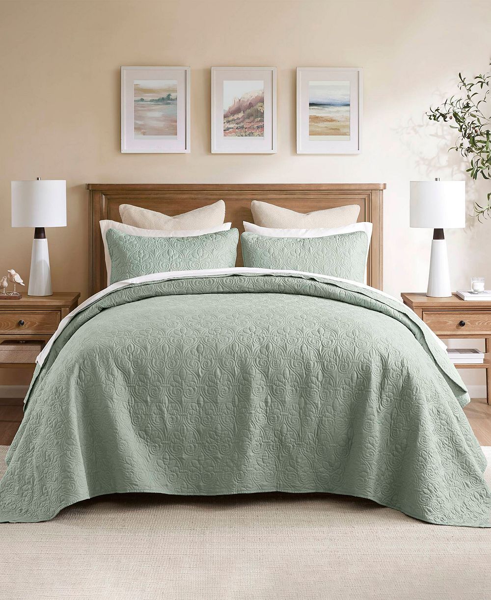 Madison Park Quebec Quilted 3-Pc. Bedspread Set, Full