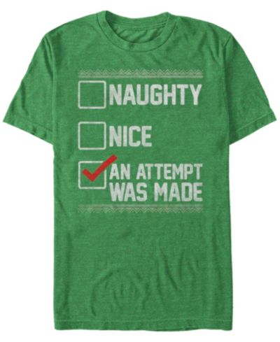 Мужская футболка с коротким рукавом Fifth Sun Naughty Nice Humor Christmas