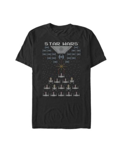Fifth Sun Men's Star Wars Pixel Fight in Space 8-Bit Short Sleeve T-shirt
