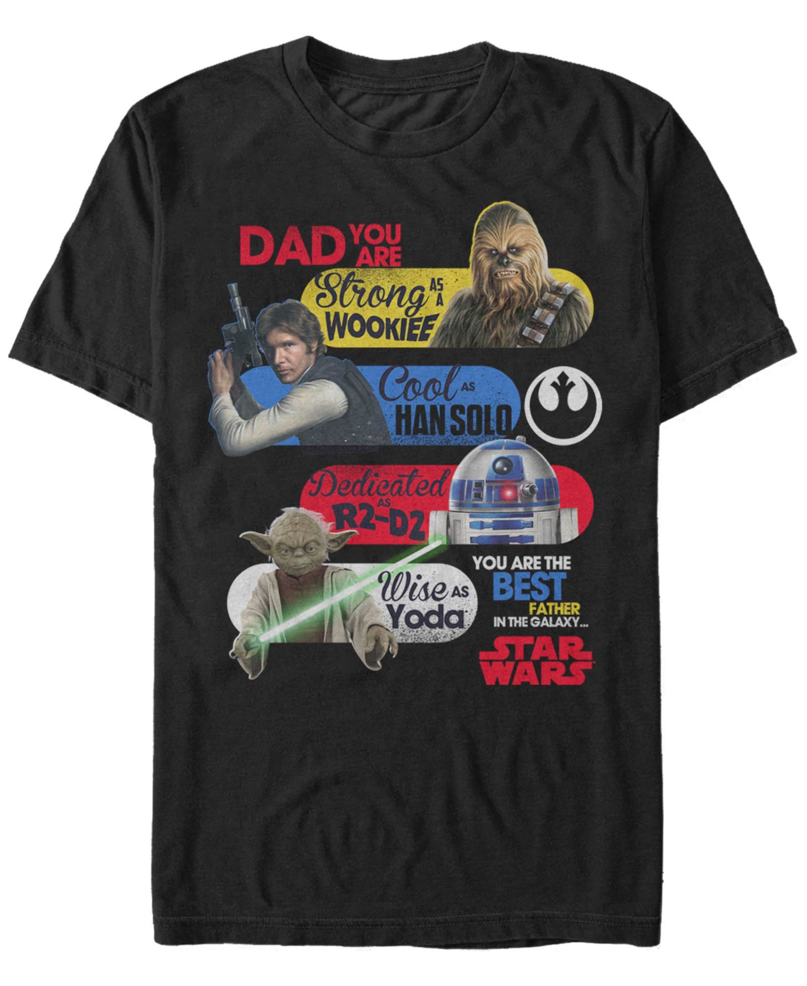 Fifth Sun Men's Star Wars Best Father in The Galaxy Short Sleeve T-shirt