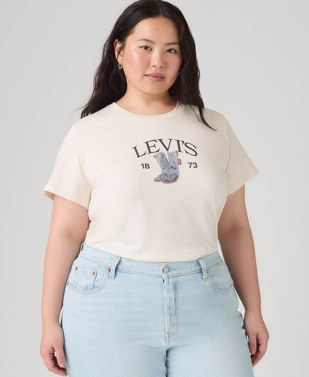 Levi's® Trendy Plus Size Perfect Logo Cotton T-Shirt