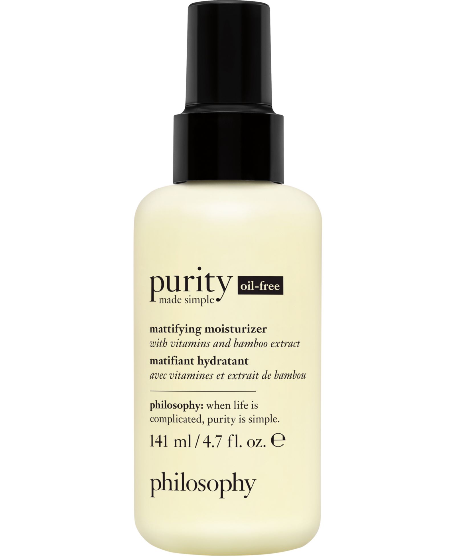 philosophy Purity Made Simple безжировый матирующий увлажняющий крем, 4.7-oz.