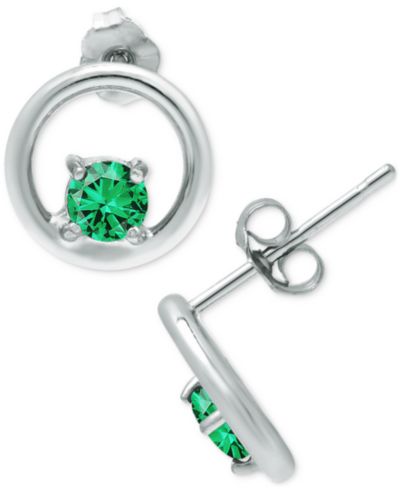 Серьги-гвоздики Giani Bernini Cubic Zirconia Circle