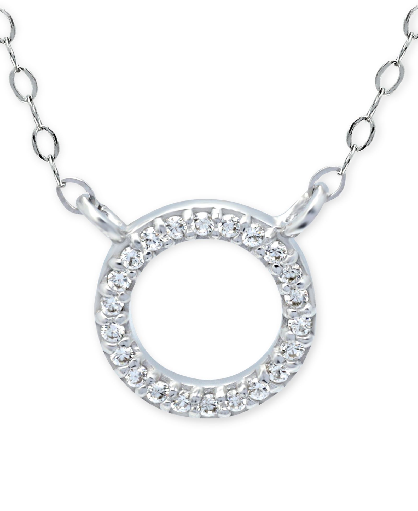 Подвеска-ожерелье Giani Bernini Cubic Zirconia Mini-Circle 16"