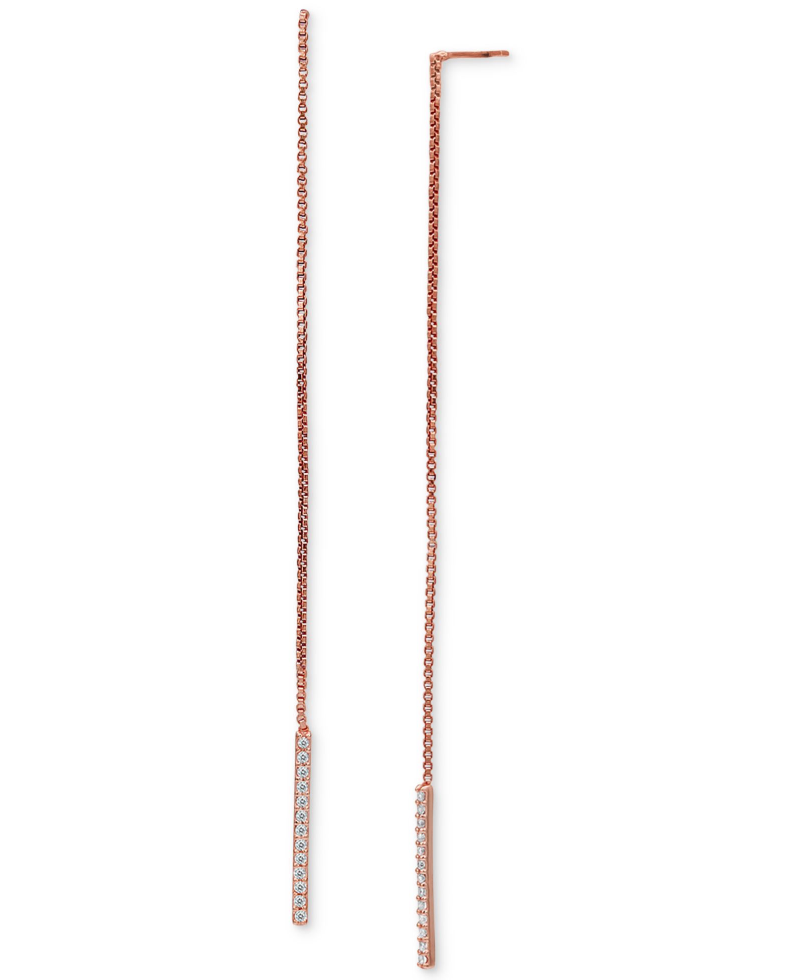 Серьги-подвески Giani Bernini Cubic Zirconia в розовом золоте 18k