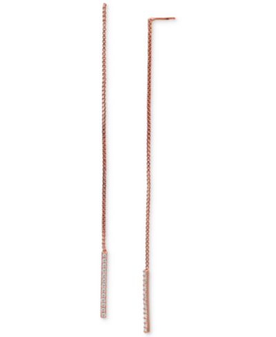 Серьги-подвески Giani Bernini Cubic Zirconia в розовом золоте 18k