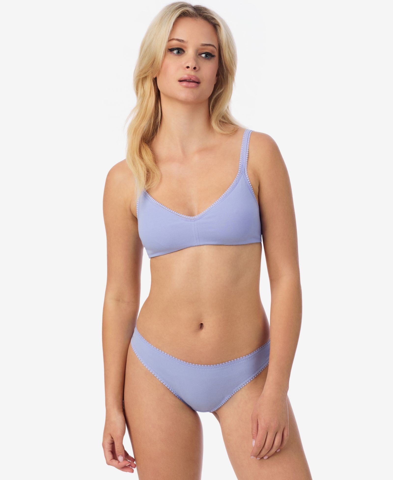 On Gossamer Women's Cabana Cotton Lace-Trim Bralette 010404