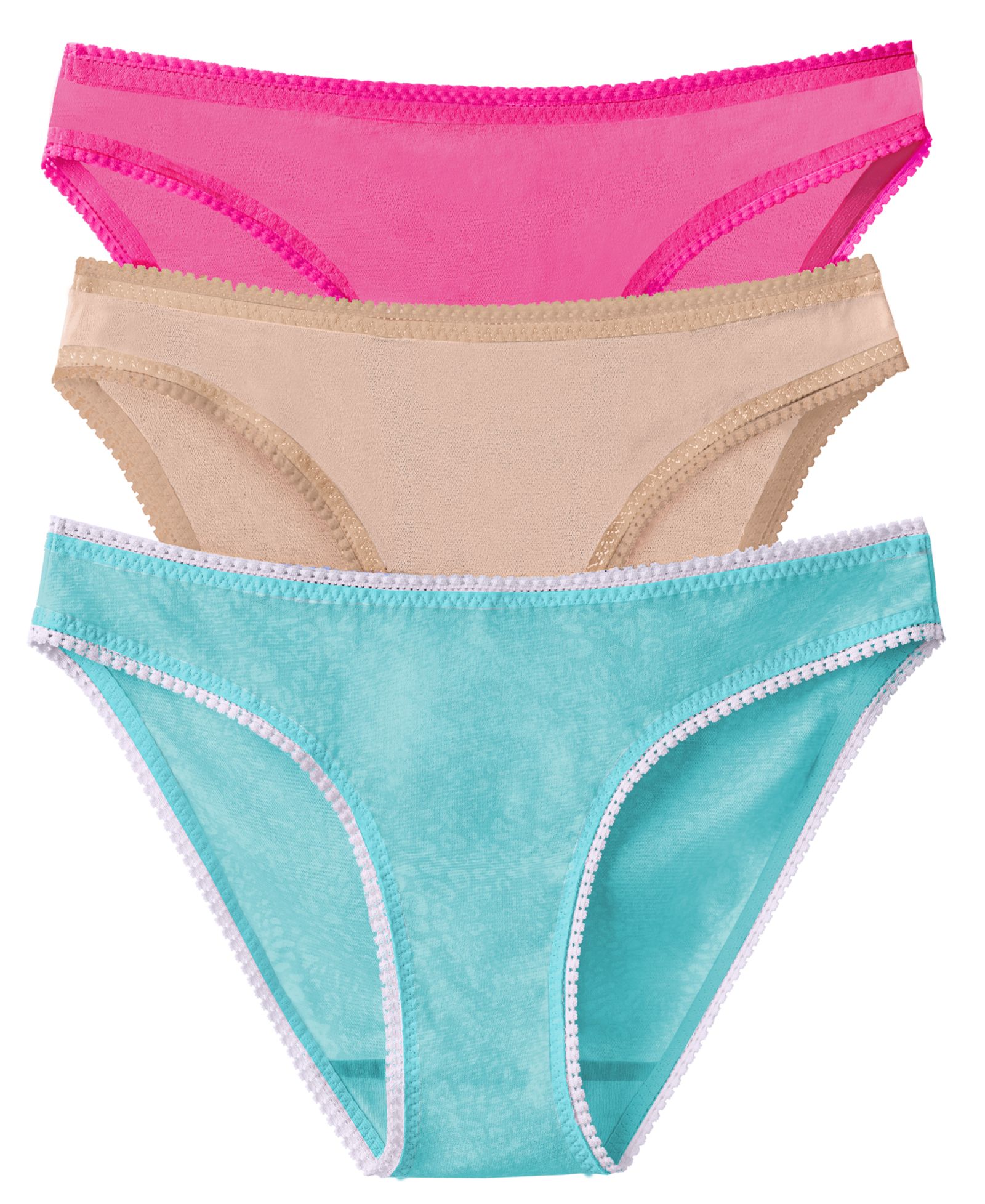 Женские бикини-трусики On Gossamer Mesh Hip, 3 Pack 3202P3