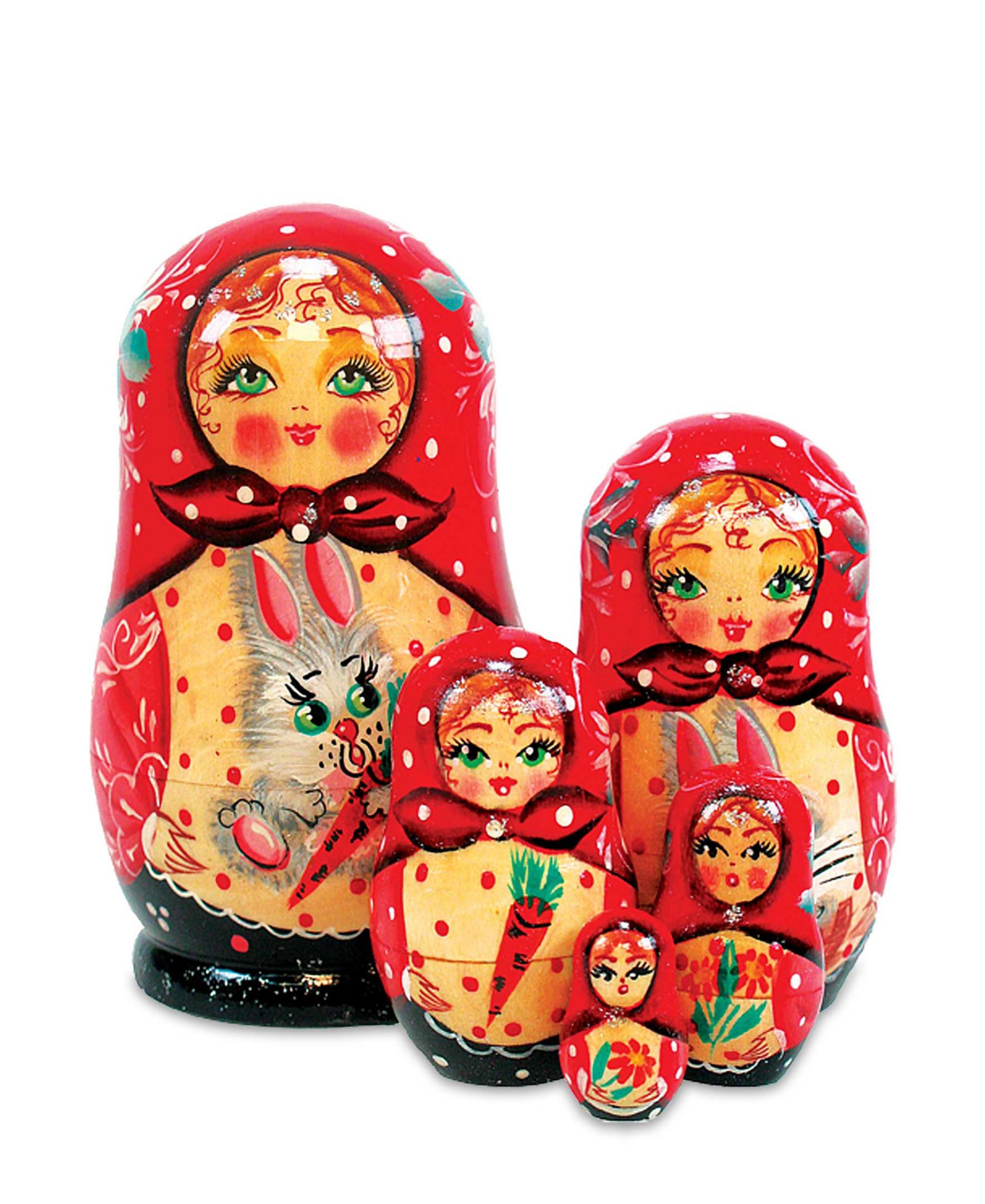 Набор матрешек G.DeBrekht 5 Piece Bunny Russian Matryoshka Nested Doll