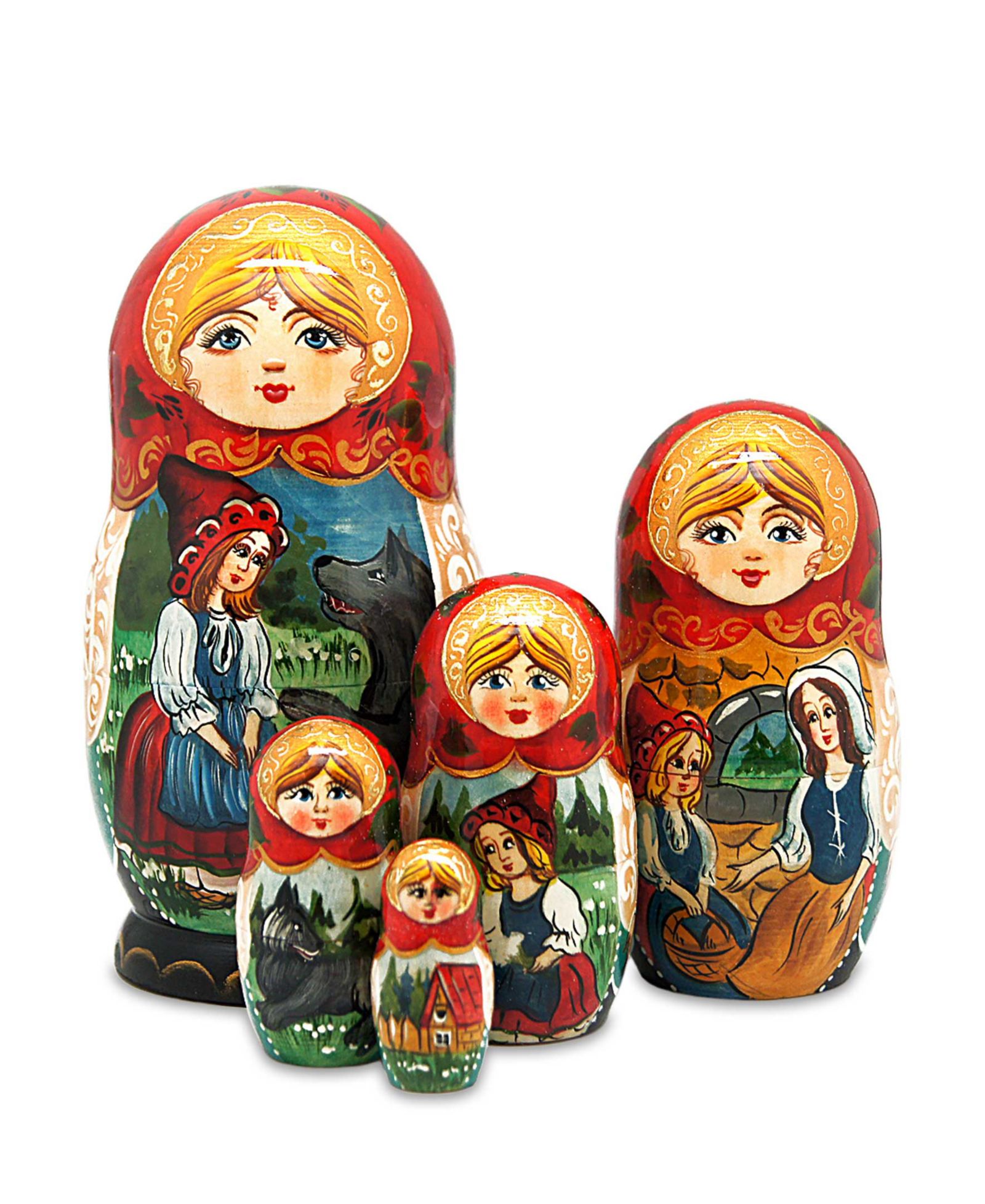 Набор русских матрешек G.DeBrekht 5 шт. Riding Hood