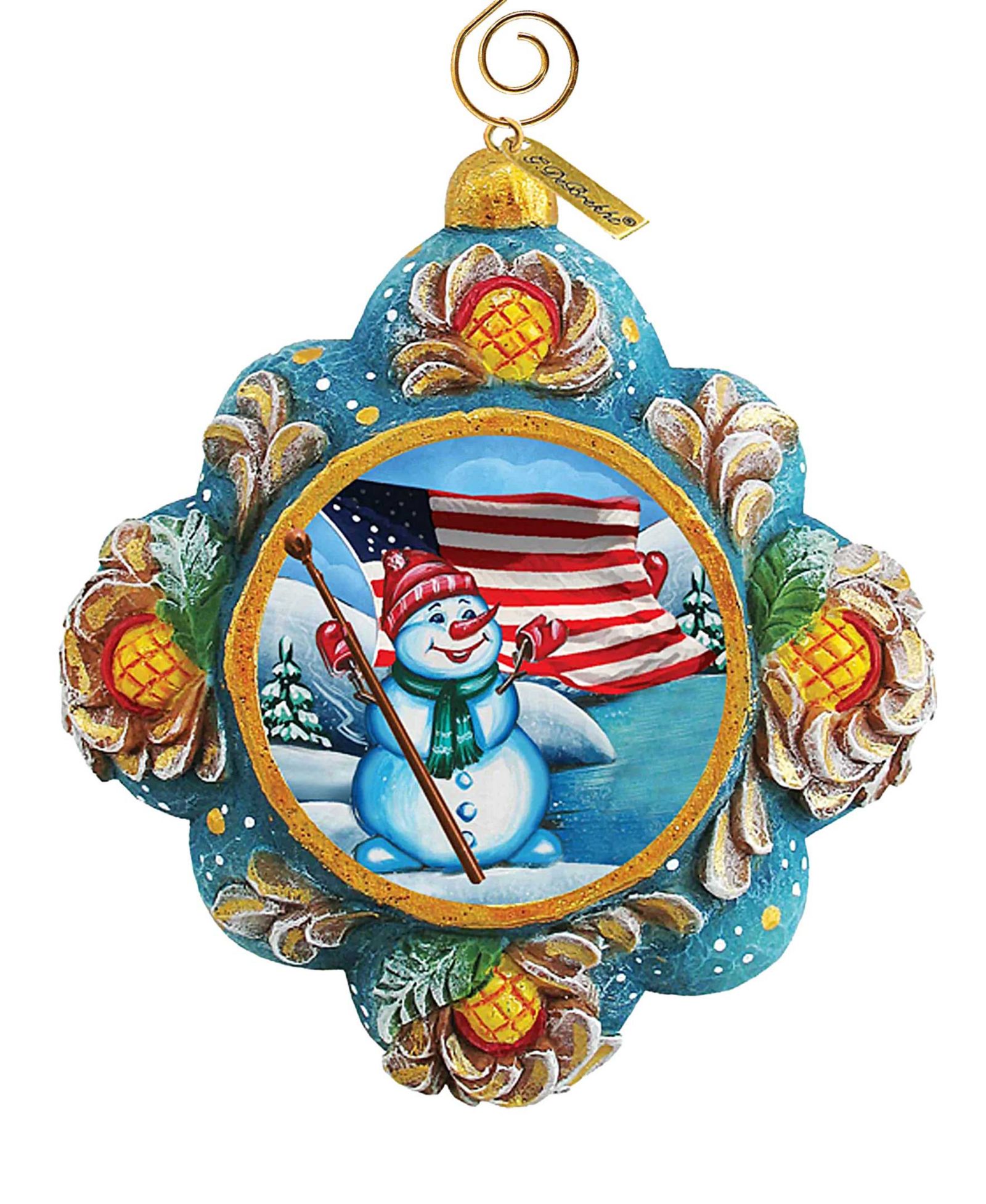 G.DeBrekht Декоративная фигурка Снеговик Patriotic