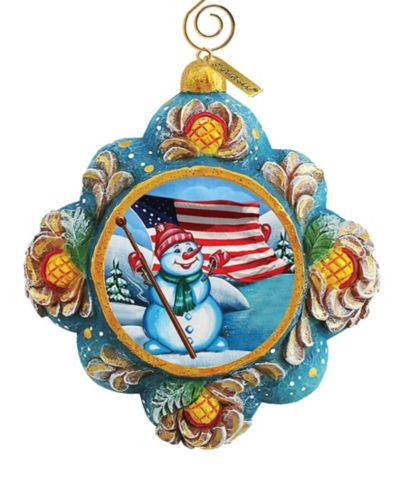 G.DeBrekht Декоративная фигурка Снеговик Patriotic