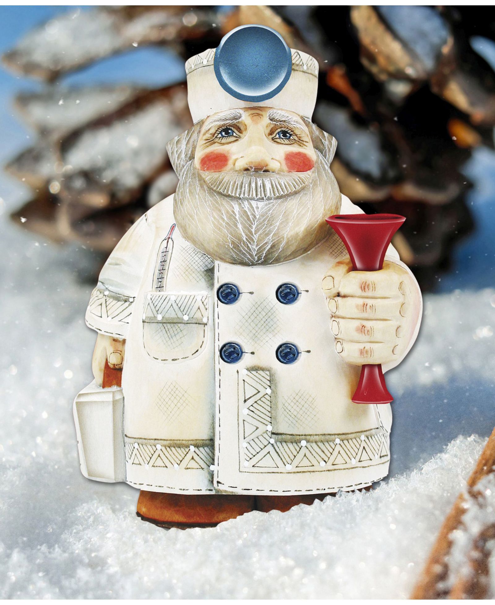 Декор Designocracy Doctor Santa Wooden
