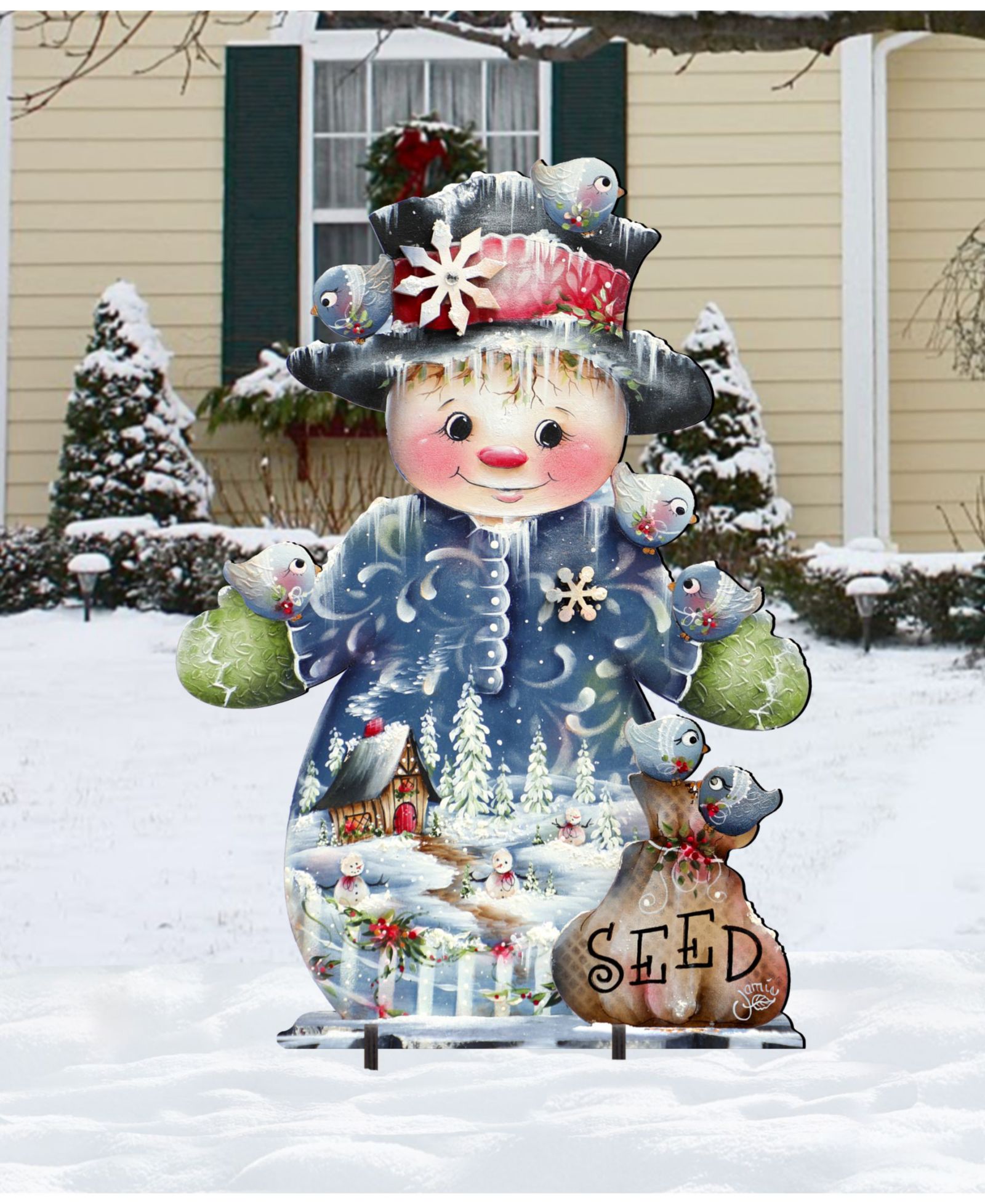 Садовое украшение Designocracy Blue Seed Freezing Friends Oversized