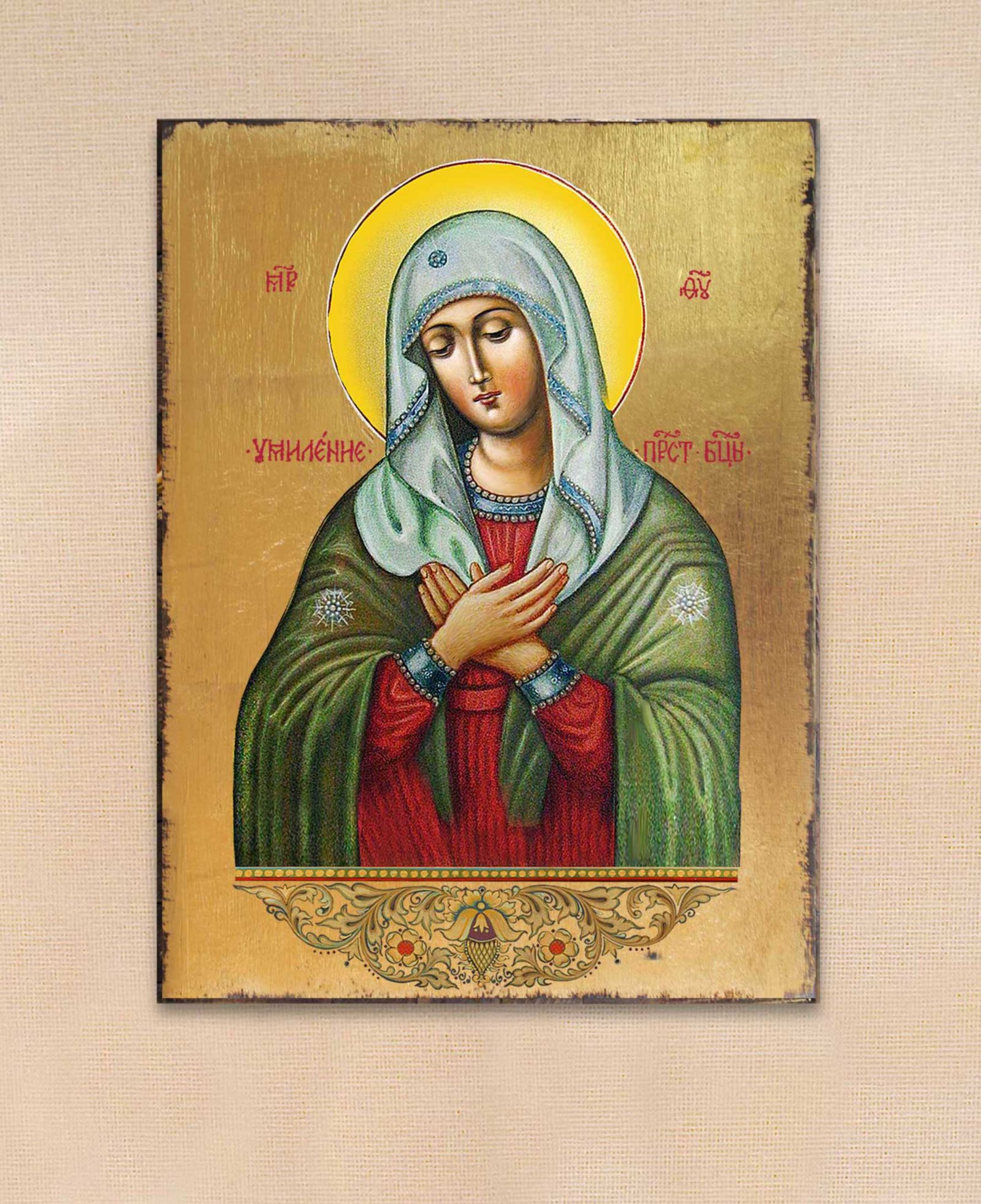 Настенное панно Designocracy Icon Tenderness Mother of God на дереве 16"