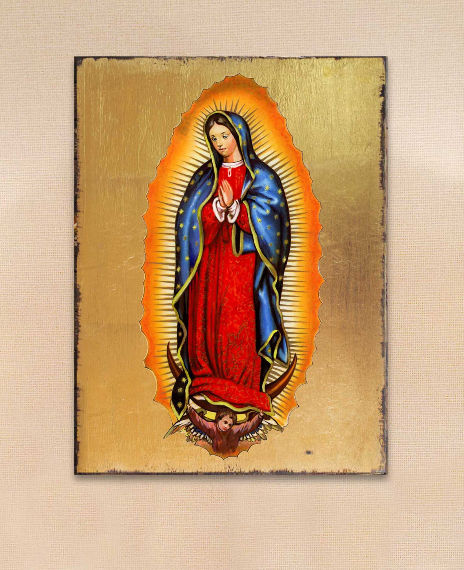 Настенное панно Designocracy Icon Lady of Guadalupe на дереве 16"