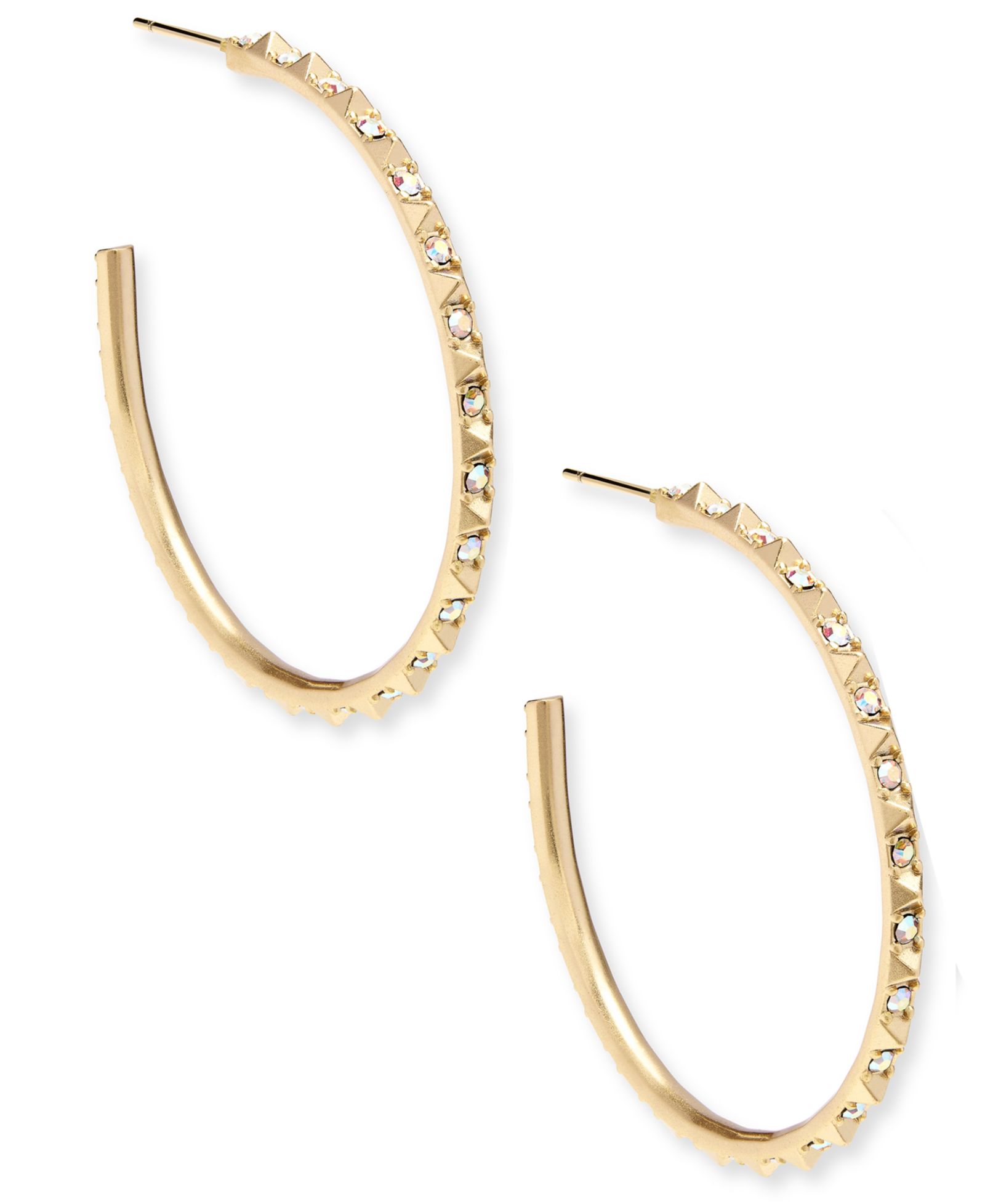 Kendra Scott Серьги-кольцо с камнями pavé C, 1.7"