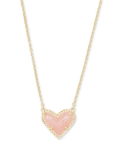 Подвеска Kendra Scott Ari Heart в 14K Gold Plated и Genuine Stone