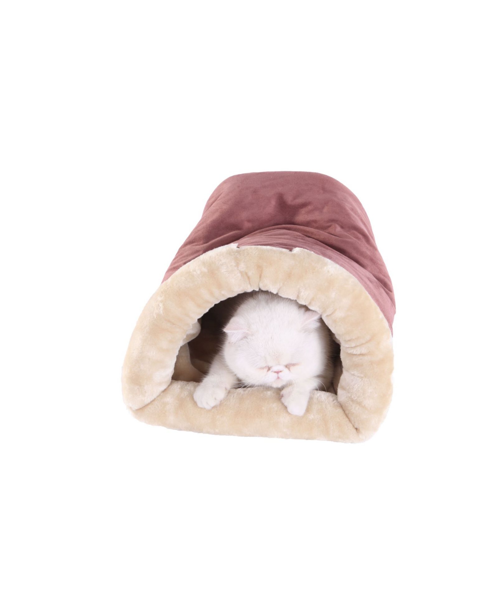 Armarkat Лежанка для кошек и собак Sleep Shape Soft Cave Bed Indian Red