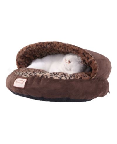 Armarkat Cuddle Cave Cat Bed With Anti Slip Bottom for Cat Kitty Puppy Animals, Cat Slipper Bed C31HKF/BW
