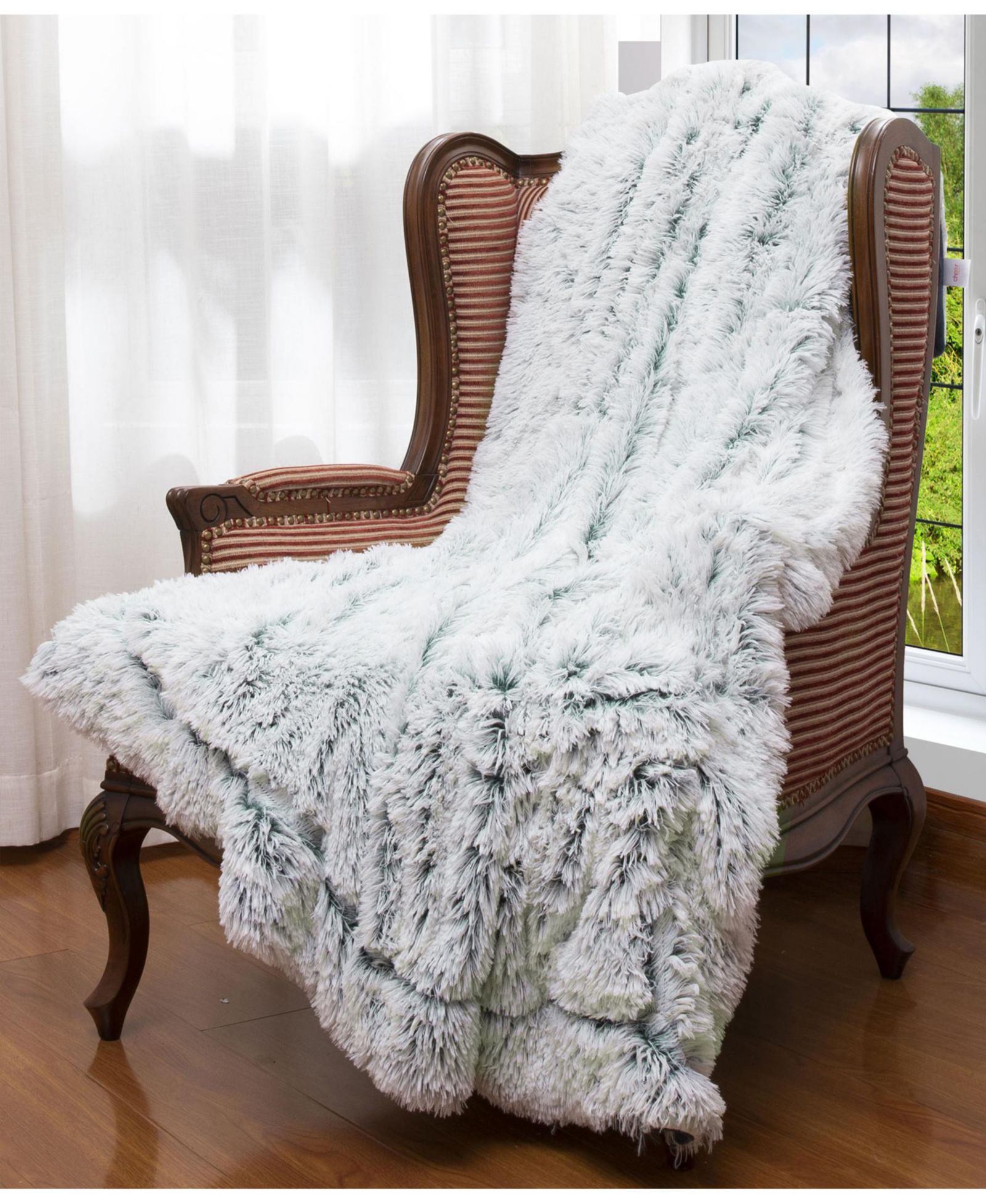 Cheer Collection Shaggy Textured Throw, 50" x 60"