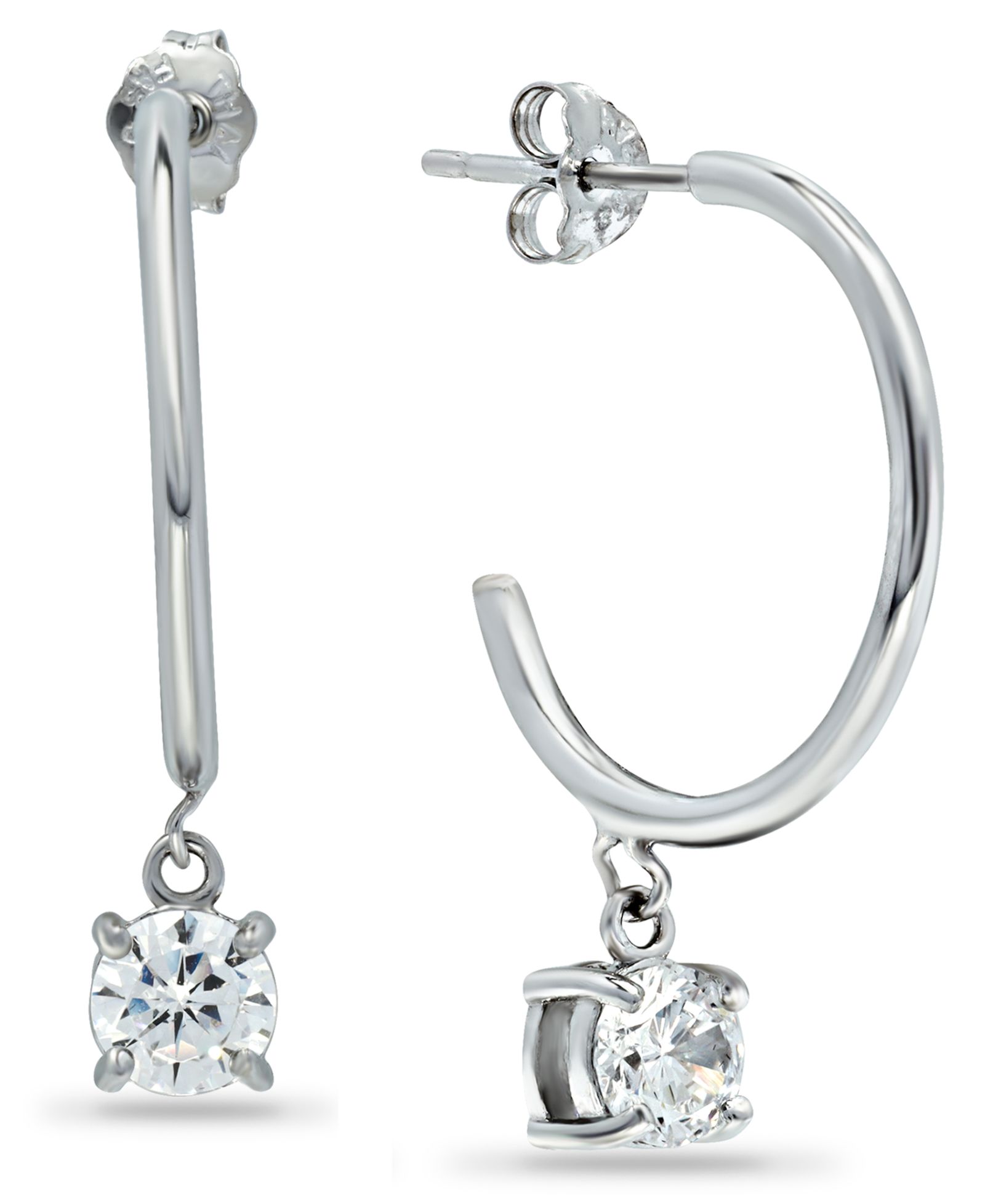 Giani Bernini Серьги-кольца Cubic Zirconia в позолоченном стерлинговом серебре