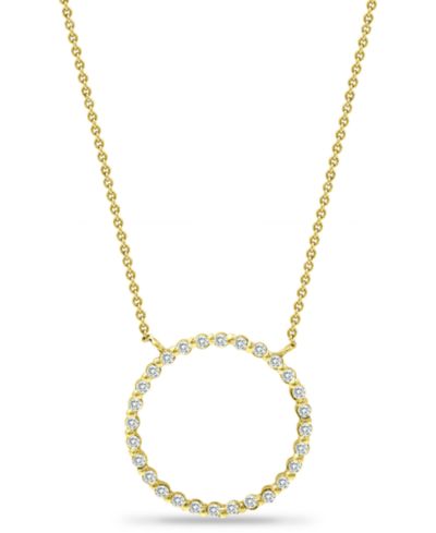 Подвеска Giani Bernini Cubic Zirconia Open Circle в 18k Gold-Plated Sterling Silver, 16" + 2" extender