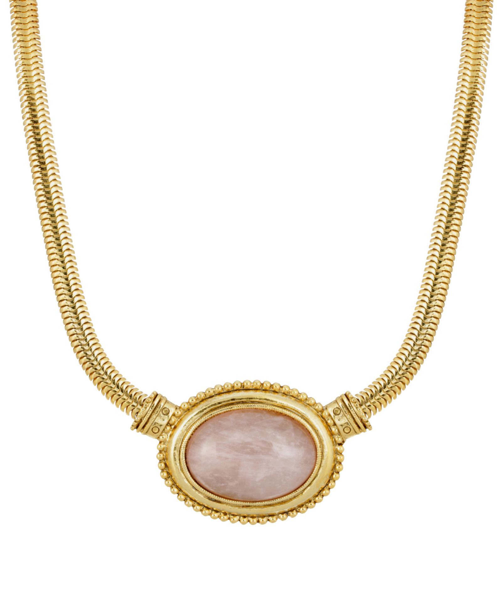 Ожерелье 2028 Gold-Tone Semi Precious Oval Stone