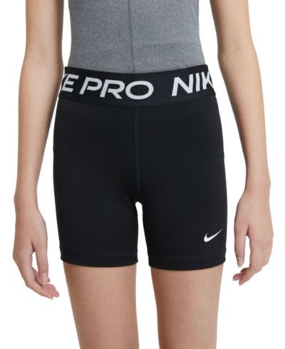 Nike Girls' 7-16 Pro Elastic Waist 3" Shorts